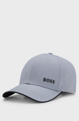 Cotton-twill cap with logo print, Dark Grey