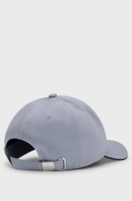 Cotton-twill cap with logo print, Dark Grey
