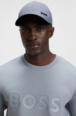 Casquette en twill de coton avec logo, Gris sombre