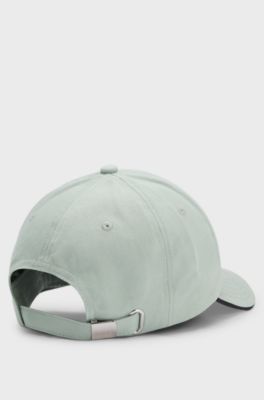 Cotton-twill cap with logo print, Light Green