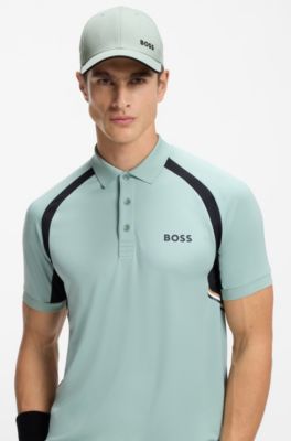 Cotton-twill cap with logo print, Light Green