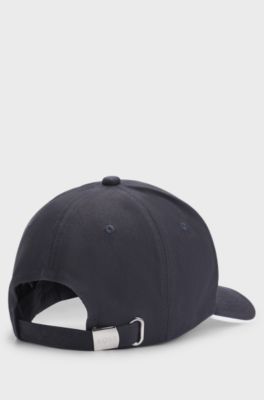 Cotton-twill cap with logo print, Dark Blue