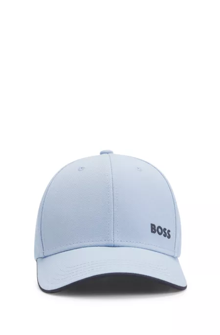 Logo-print cap in cotton twill
