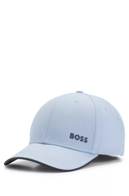 Logo-print cap in cotton twill