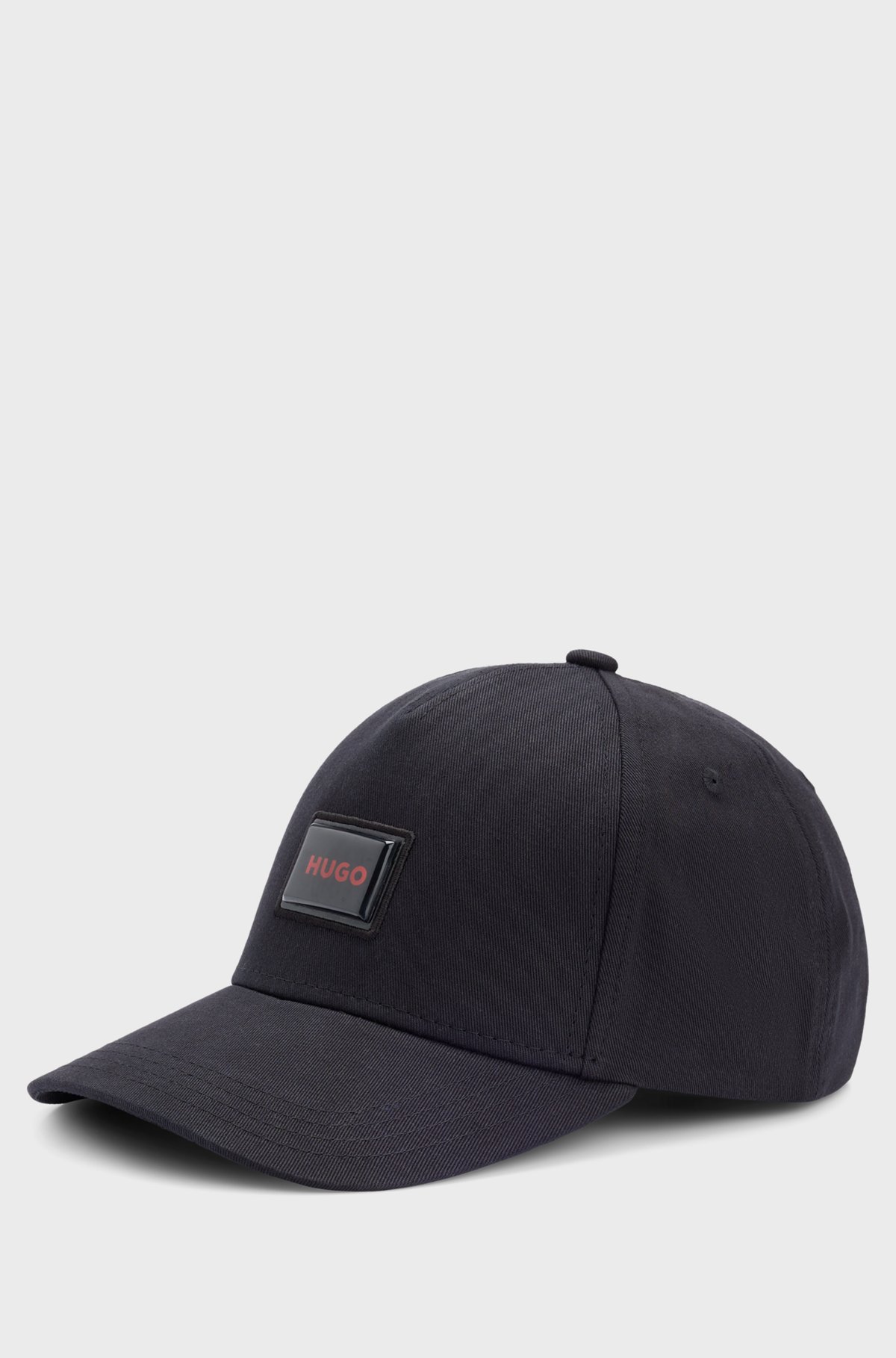 HUGO - Cotton-twill cap with logo patch - Black HUGO - Cotton-twill cap with logo patch - Black