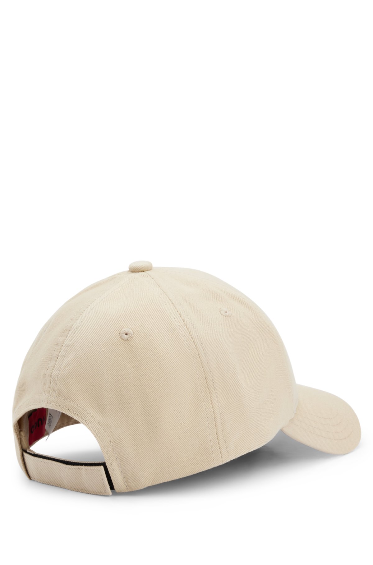 Cotton-twill cap with logo patch, Light Beige
