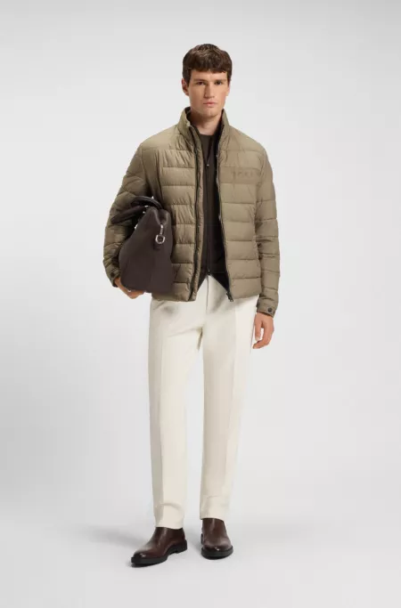 Water-repellent regular-fit jacket with logo detail