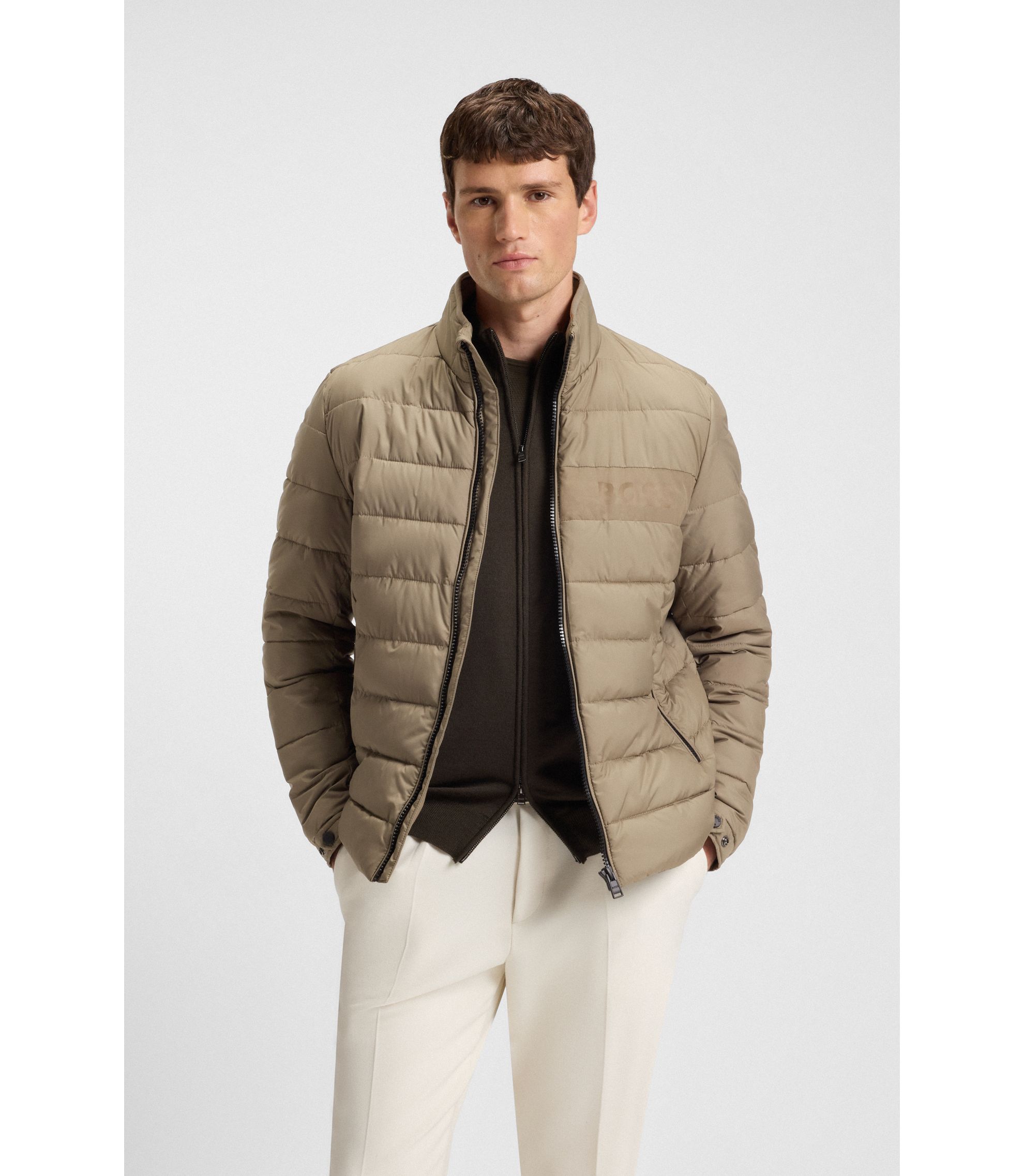 BOSS アイボリー パデッドジャケット BOSS アイボリー パデッドジャケット Amazon.co.jp: [BOSS] [ボス