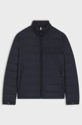 Veste d&eacute;perlante avec d&eacute;tail de logo, Bleu fonc&eacute;