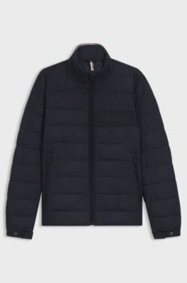 Classic padded jacket with a zip closure, Dark Blue