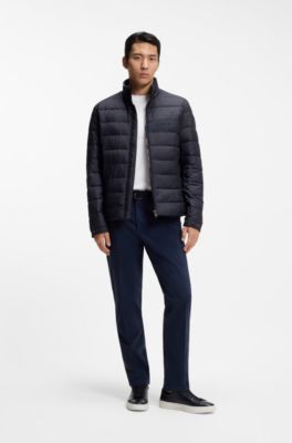 Water-repellent jacket with logo detail, Dark Blue