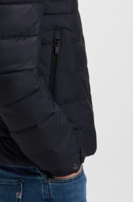 Water-repellent jacket with logo detail, Dark Blue