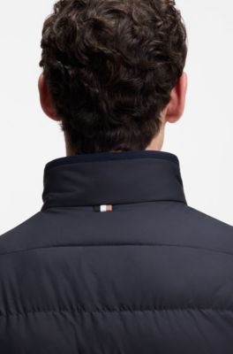 Classic padded jacket with a zip closure, Dark Blue