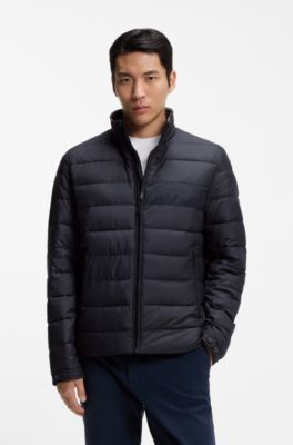 Veste d&eacute;perlante avec d&eacute;tail de logo, Bleu fonc&eacute;