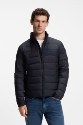 Classic padded jacket with a zip closure, Dark Blue