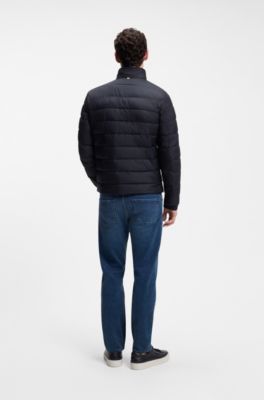 Classic padded jacket with a zip closure, Dark Blue