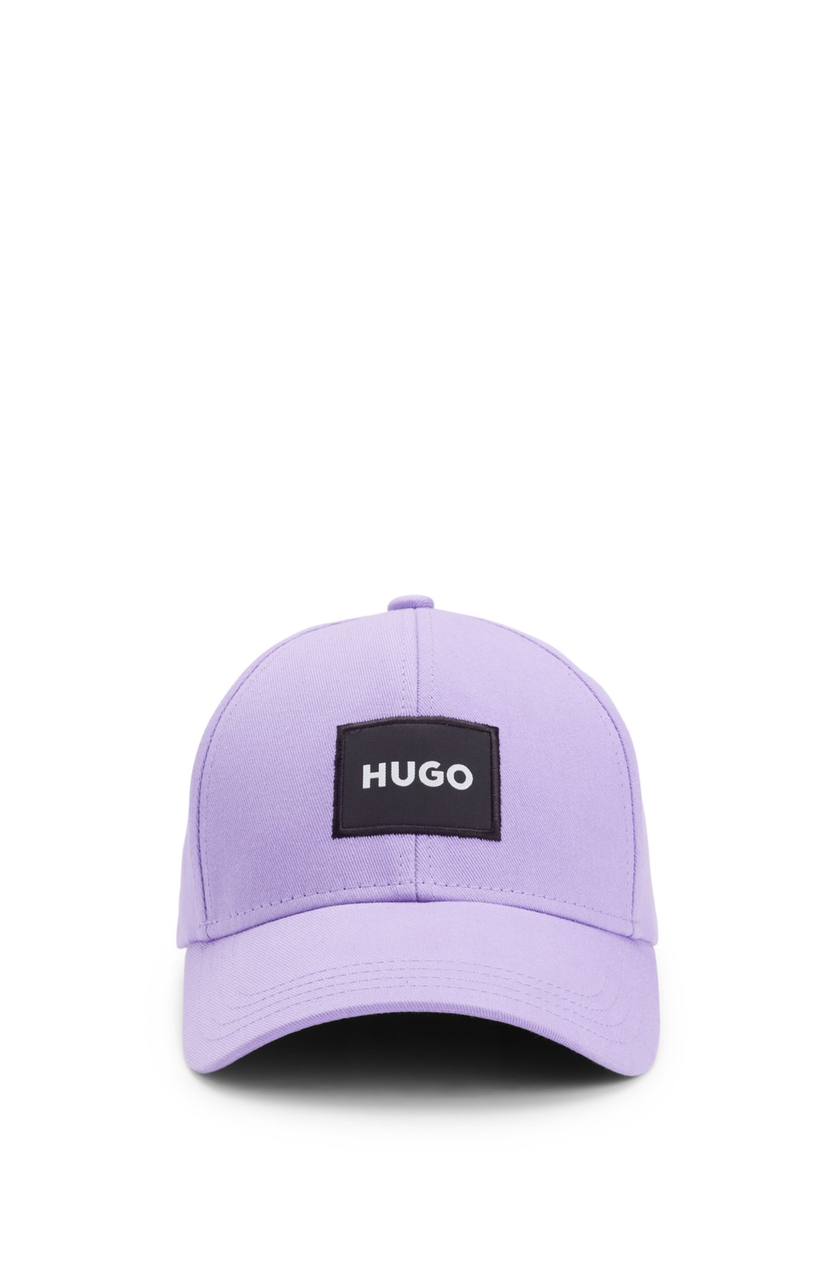Cotton-twill cap with logo label, Light Purple