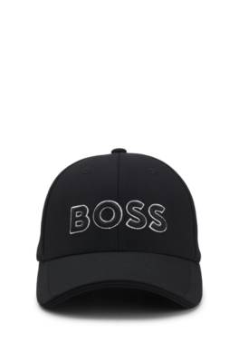 Knitted-piqué six-panel cap with embroidered logo 1