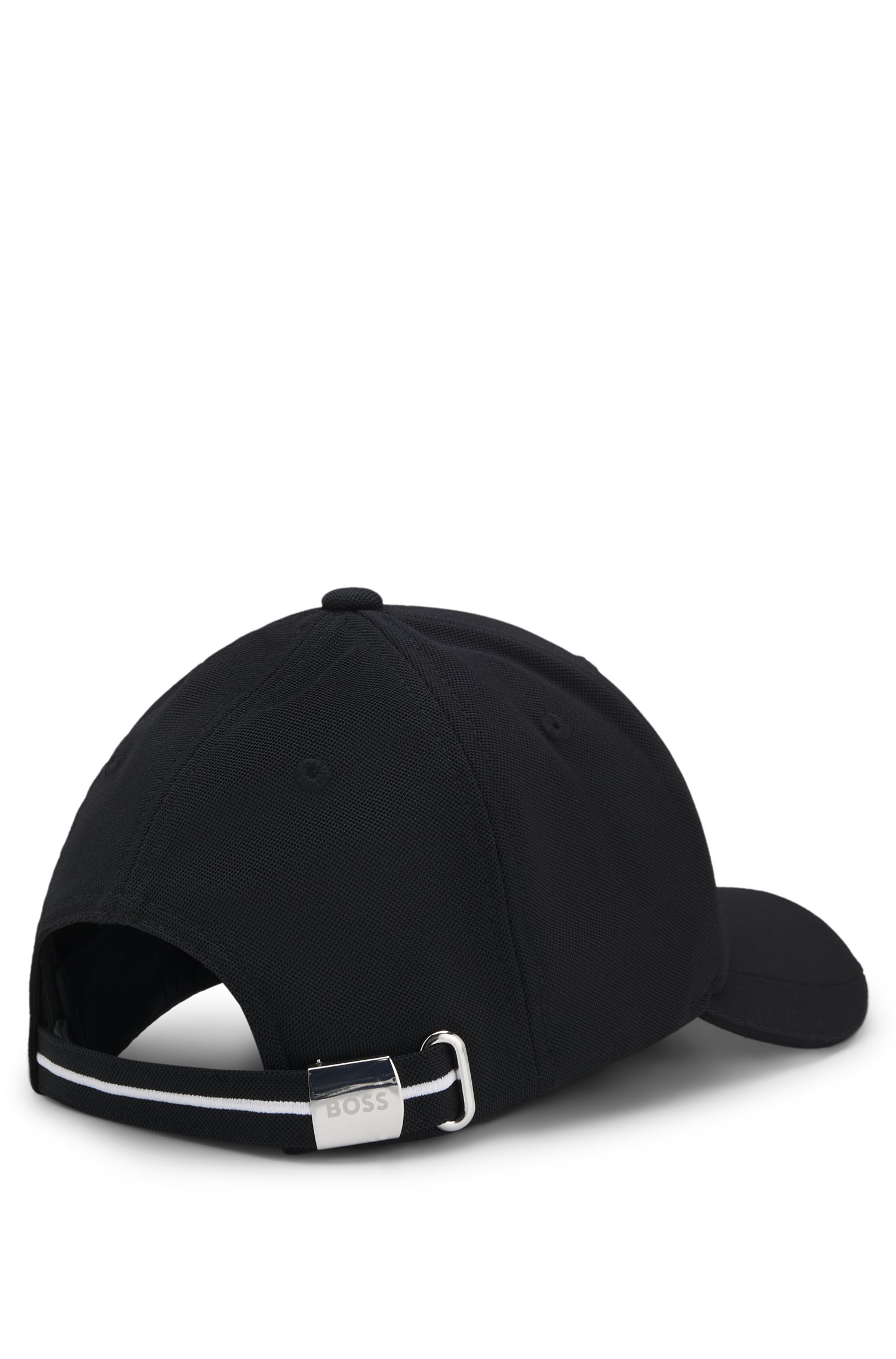 Boss Knitted-piqué six-panel cap with embroidered logo kepsar herr – bild 2