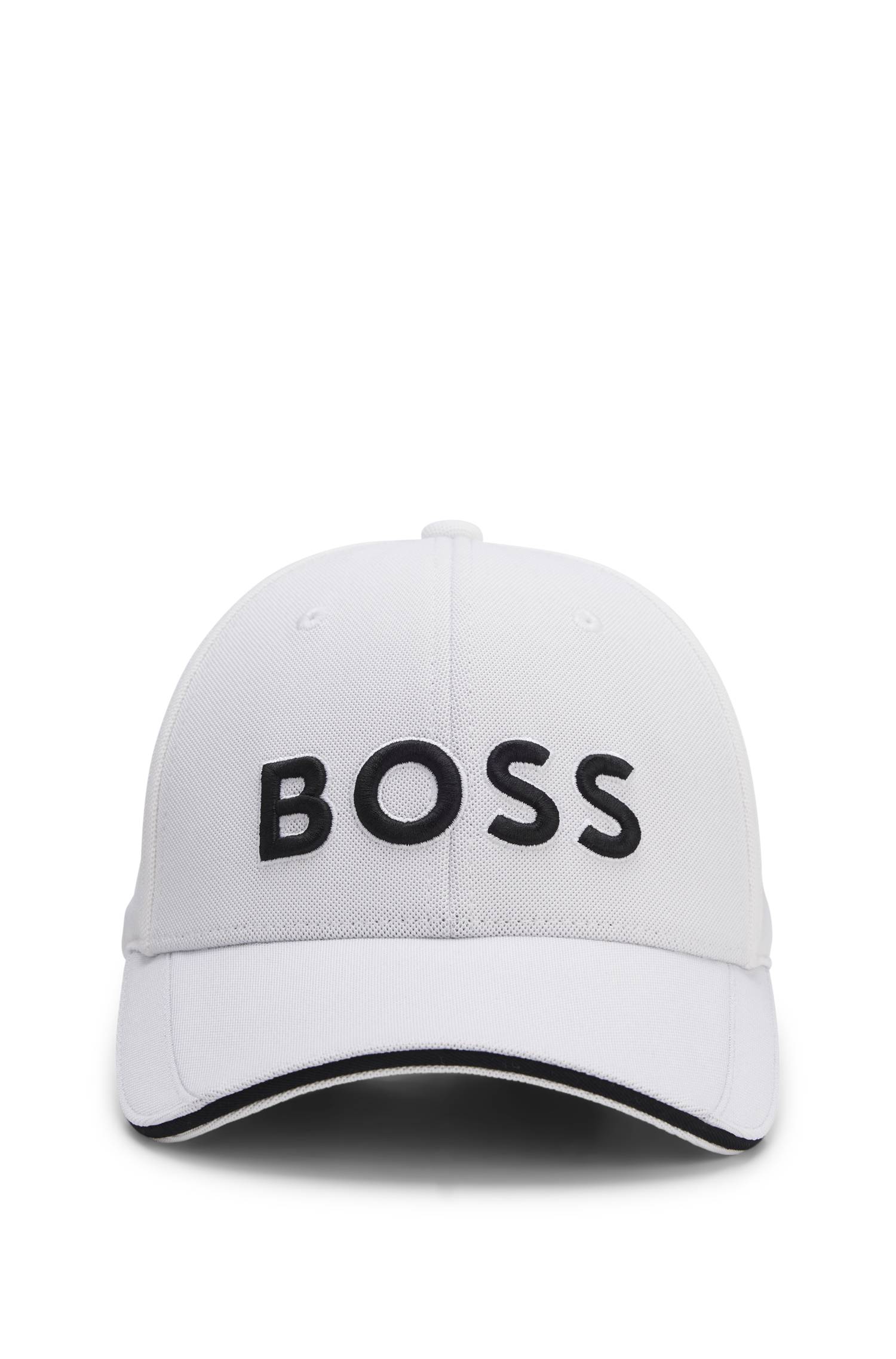 Boss Knitted-piqué six-panel cap with embroidered logo kepsar herr – bild 4