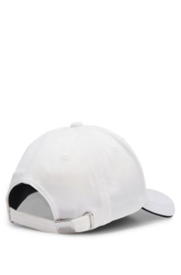 Knitted-piqué six-panel cap with embroidered logo