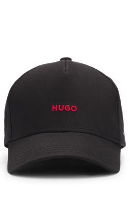 Cotton-twill cap with embroidered logo, Black