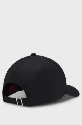 Cotton-twill cap with embroidered logo, Black