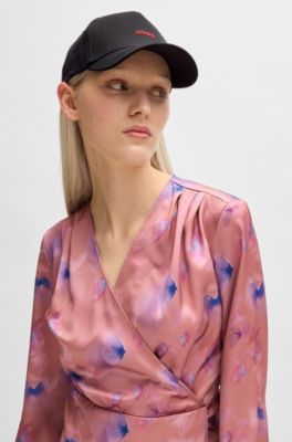 Cotton-twill cap with embroidered logo, Black