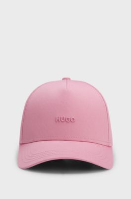 Cotton-twill cap with embroidered logo, Pink