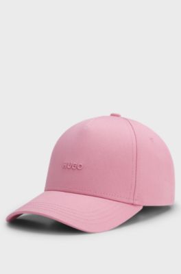 Cotton-twill cap with embroidered logo, Pink