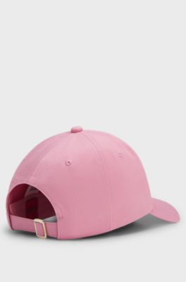 Cotton-twill cap with embroidered logo, Pink