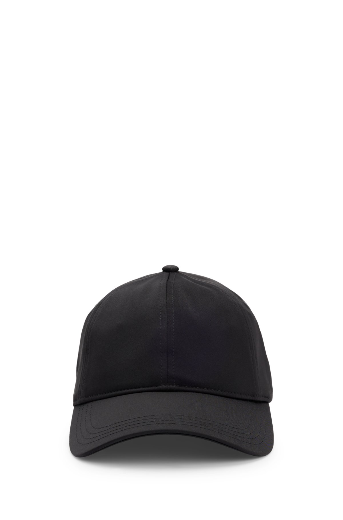 Taffeta cap with satin bow closure, Black