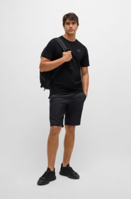 BOSS Cottonjersey regularfit Tshirt with carabiner artwork