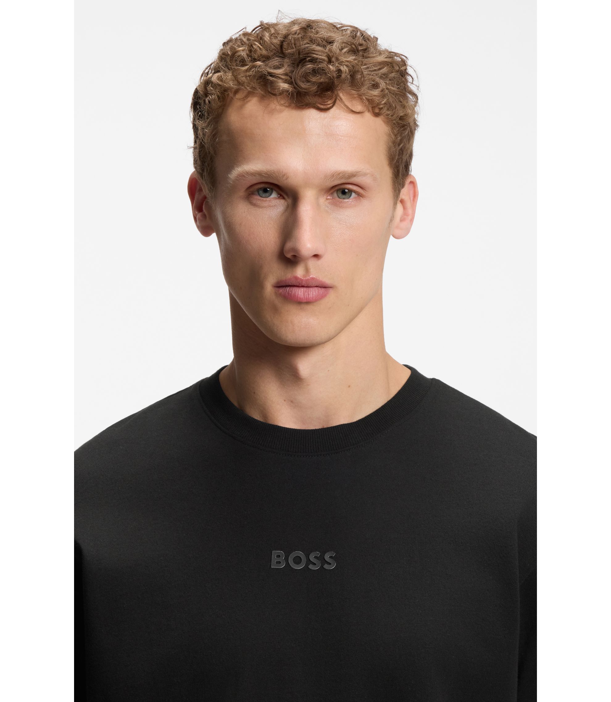 BOSS - Relaxed-fit T-shirt in premium cotton jersey - Black