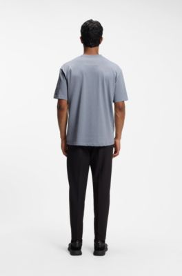 Relaxed-fit T-shirt in premium cotton jersey, Dark Grey