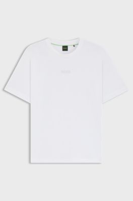Cotton-jersey T-shirt with logo detail, White