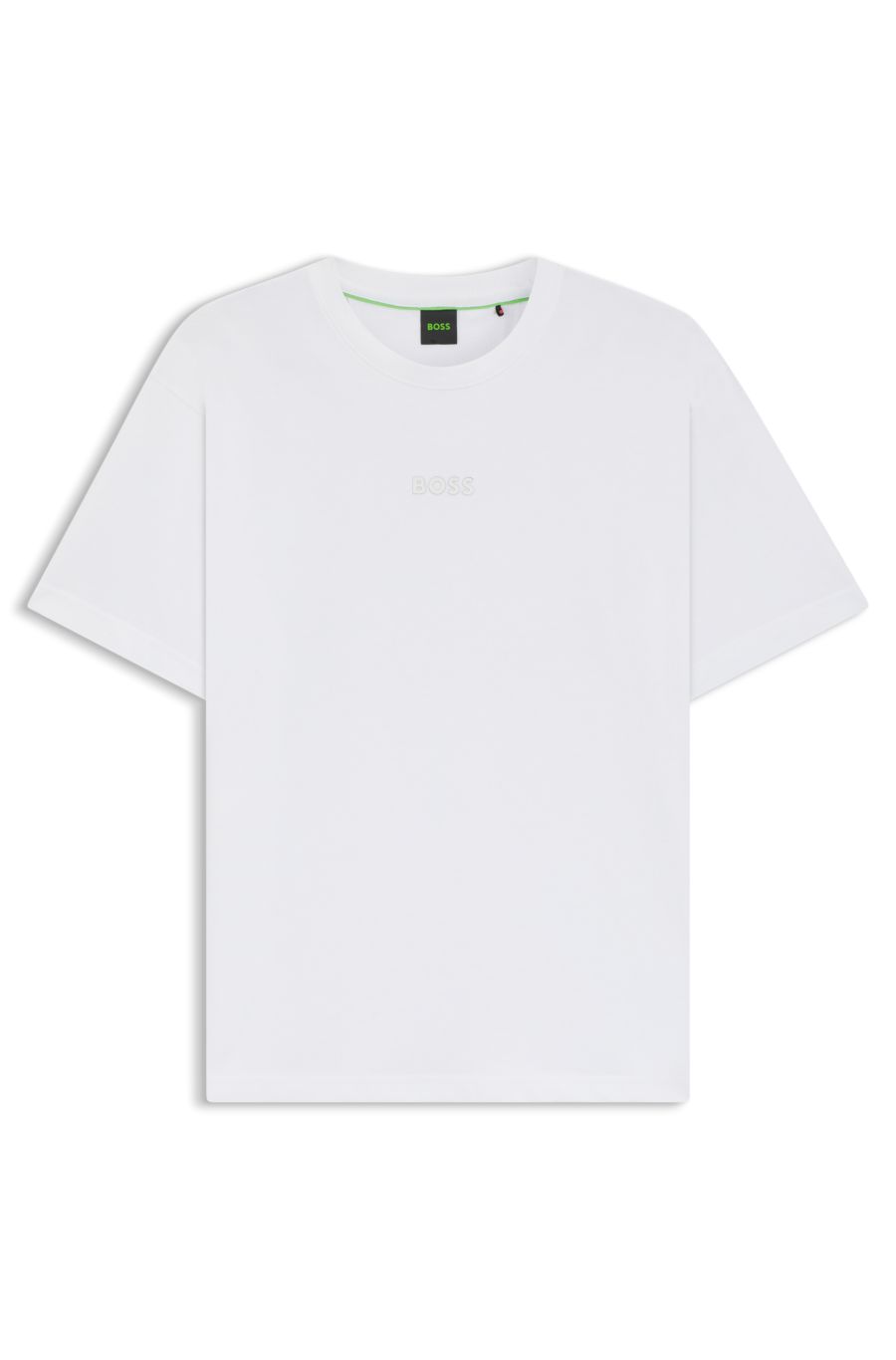 BOSS Logo-Detail Cotton Tee — White