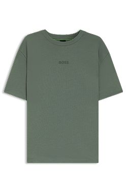 Cotton-jersey T-shirt with logo detail