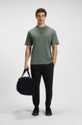 Cotton-jersey T-shirt with logo detail, Light Green