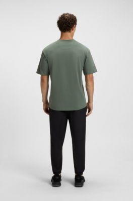 Cotton-jersey T-shirt with logo detail, Light Green