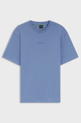 Relaxed-fit T-shirt in premium cotton jersey, Light Blue
