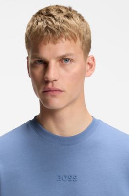 Relaxed-fit T-shirt in premium cotton jersey, Light Blue