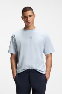 Relaxed-fit T-shirt in premium cotton jersey, Light Blue