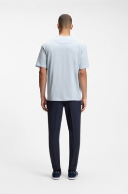 Relaxed-fit T-shirt in premium cotton jersey, Light Blue