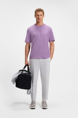 Relaxed-fit T-shirt in premium cotton jersey, Light Purple