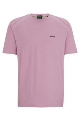 BOSS - ストレッチコットン Tシャツ クルーネック＆ロゴ