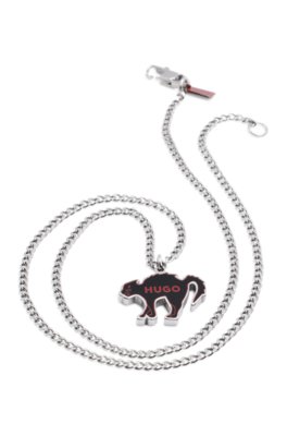 Chaîne avec pendentif logoté