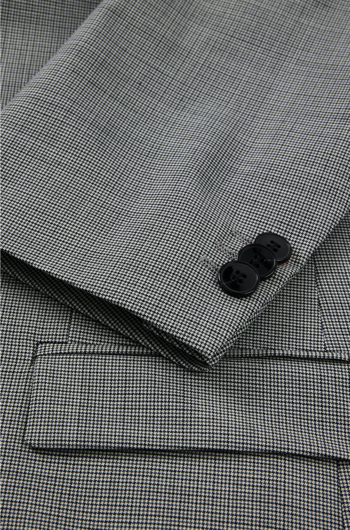 Extra-slim-fit suit in houndstooth performance-stretch fabric, Light Grey