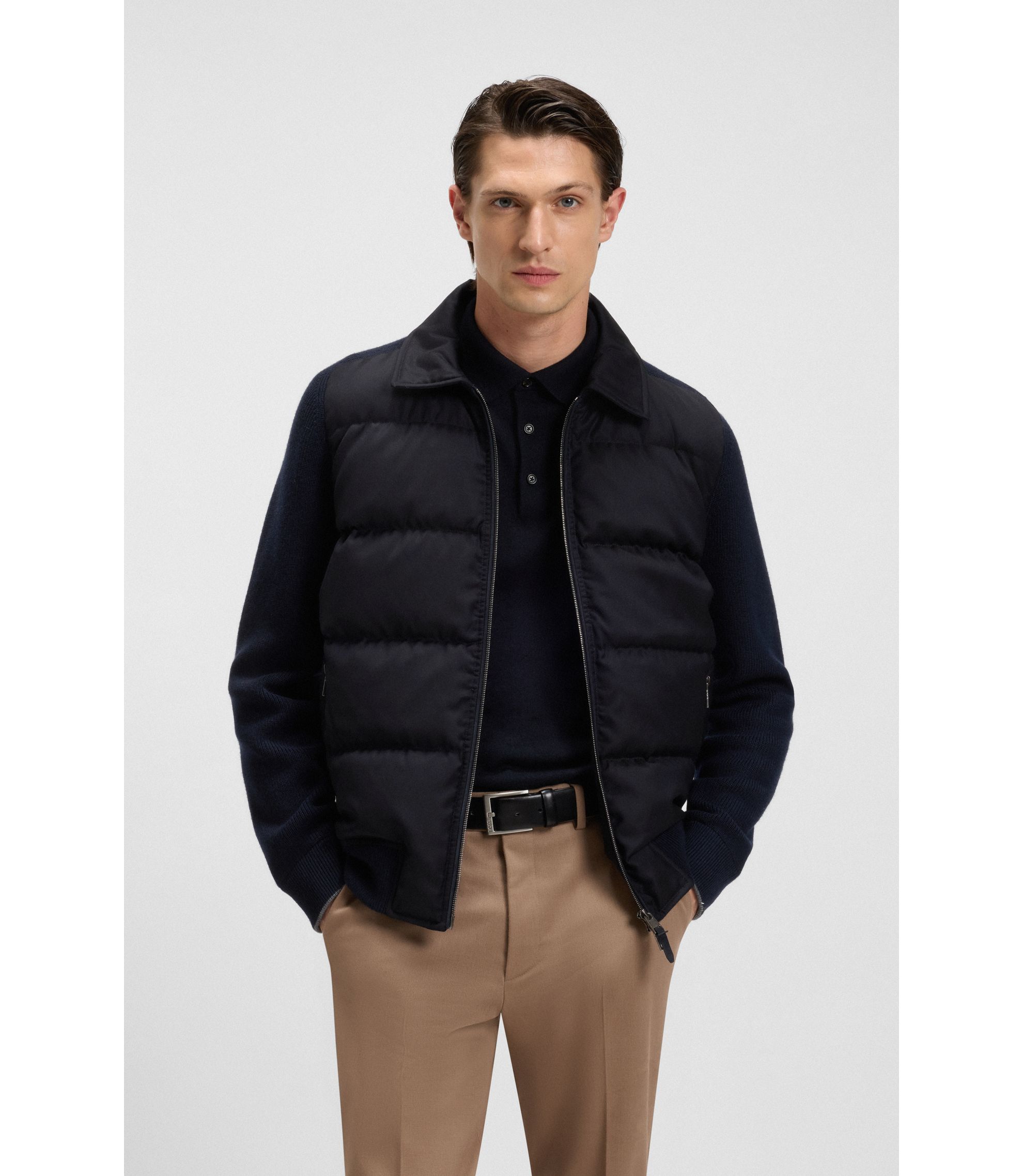 Hugo BOSS ジャケット BOSS - ハイブリッドジャケット グースダウン＆フェザーフィリング
