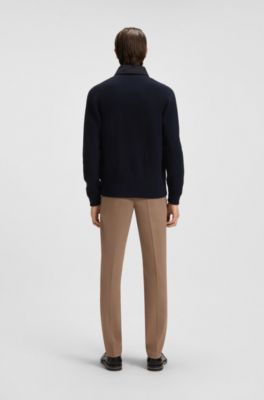 Hybrid jacket with goose down and feather filling, Dark Blue